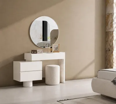 Immagine prodotto di Comò da trucco con specchio, spazioso, confortevole, moderno, bianco