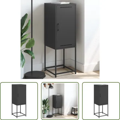 Zdjęcie produktu dla The Living Store Highboard Schwarz 36x39x123 cm Stahl