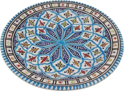 Obrázek produktu pro Tyrkysový jídelní talíř Bakir - D 28 cm