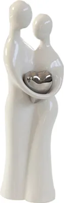 Immagine prodotto di Scultura coppia con cuore in Vetroceramica 39 cm figura d'arte
