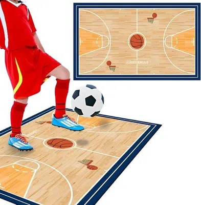 Produktbild von Fußballtrainingsmatte – Ballkontrollmatte – Fußballtraining – Rutschfester Untergrund – 60 x 90 cm – Blau