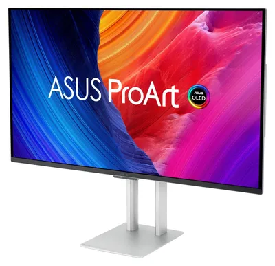 Produktbild von ASUS ProArt OLED PA32UCDM, 80 cm (31.5"), 3840 x 2160 Pixel, 4K Ultra HD, QD-OLED, 0,1 ms, Silber