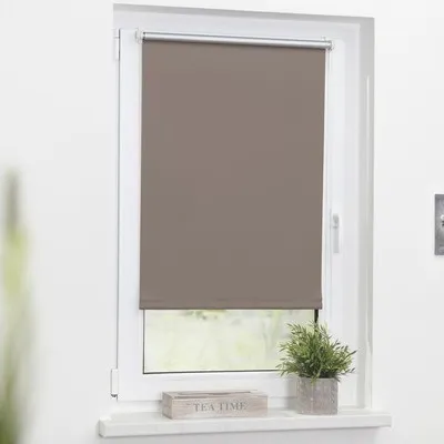 Produktbild von Thermo-Rollo Klemmfix, ohne Bohren, Verdunkelung Taupe 80 cm x 22