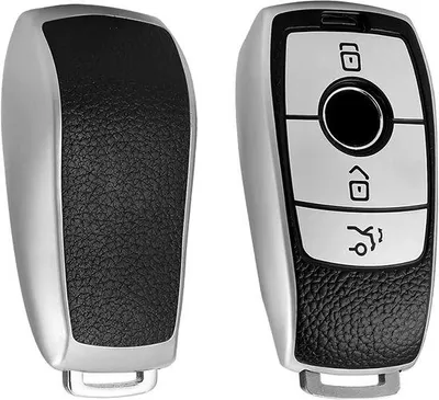 Image de Étui de protection pour clés de voiture en TPU et silicone, couleur argent