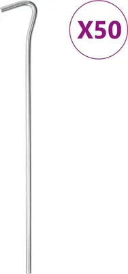 Obrázok produktu pre Stanové kolíky 50 ks 23 cm Ø5 mm pozinkovaná oceľ