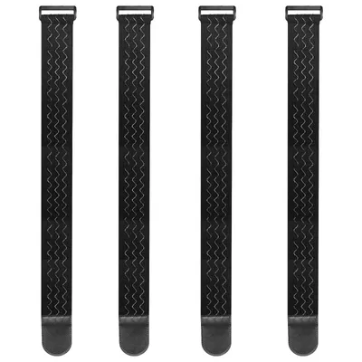 Produktbild von 4 St Elastische Gurtbänder Mit Klettverschlüssen Klettband Schwarz 67cm