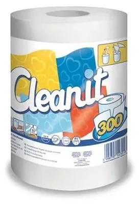 Papierové utierky, kotúčové, univerzálne, 2-vrstvové, LUCART "CLEANIT 300", biele