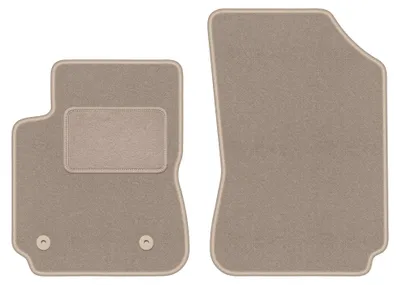 Image de Tapis avant en moquette pour Citroen C4 Cactus II 2018- (crossover) – 2 pièces, beiges, sur mesure – Wielganizator LUX