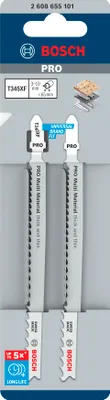 Zdjęcie produktu dla Brzeszczot do wyrzynarki Bosch PRO T345XF, 132 mm, 2 szt