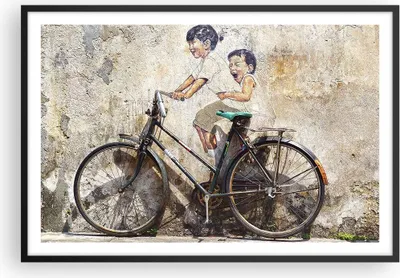 Produktbild von Gerahmtes Poster - Schwarzer Rahmen - Graffiti modern - 91,5x61 cm - Wand Bild - Wanddeko - Wandbilder - Kunstposter - Wandposter - Bilderrahmen - Bilder - Kunstdruck - Wandbild - P2BAA91x61-3617
