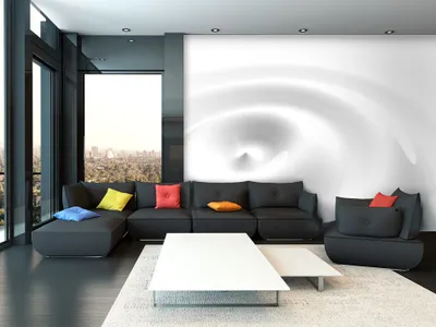 Produktbild von Vlies Fototapete 300x210 cm Tapeten Wandtapete XXL Abstrakt weiß a-B-0027-a-a