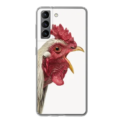 Produktbild von MuchoWow® Handyhülle Schutzhülle Hülle für Samsung Galaxy S21 Hahn - Tiere - Bauernhoftiere - Jungen - Kinder - Mädchen Silikon Softcase Handy Hülle - Softcase