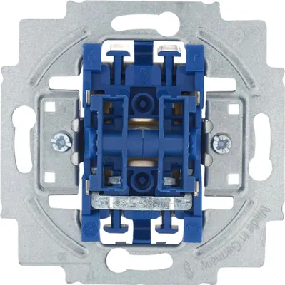 Image de Bouton-poussoir Busch-Jaeger, 2x1 pôle, 2 contacts à fermeture, encastré, 1 pièce.