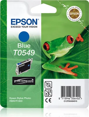 Produktbild von Epson Singlepack Blue T0549 Ultra Chrome Hi-Gloss, Blau, Tinte auf Pigmentbasis, 13 ml, 1 Stück(e), Einzelpackung