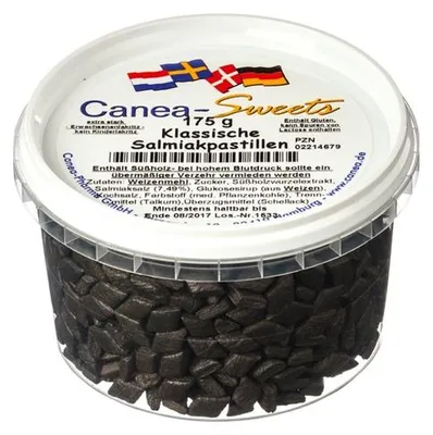 Obrázok produktu pre Canea-Sweets Klassische Salmiakpastillen, 175 g Pastillen