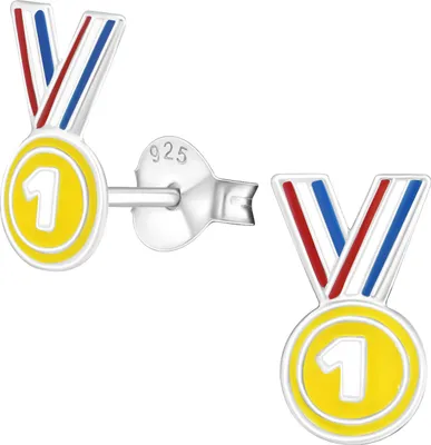 Produktbild von Ohrstecker 925 Sterling Silber mit Medaille