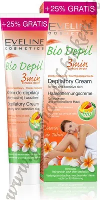 Produktbild von EVELINE Bio Depil Haarentfernungscreme 3 Min. Express Effekt, 125 ml