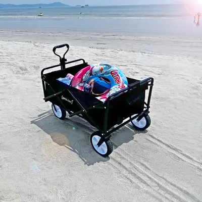 Produktbild von Bollerwagen ‘Stenlille’ faltbar 84 x 55 cm max. 80 kg Schwarz