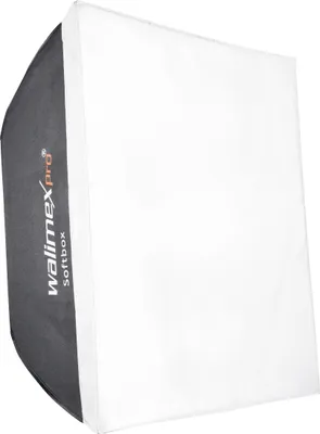 Produktbild von Walimex pro Softbox II 60 x 60 cm - schneller Aufbau, 360° drehbar, inkl. Diffusoren & Transporttasche, ideal für Produkt-, Beauty- & Peoplefotografie