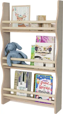 Immagine prodotto di MAMOI® libreria per bambini, libreria per cameretta, libreria, libreria, scaffale a muro per bambini, libreria per bambini, libreria per bambini, legno