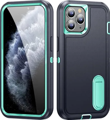 Immagine prodotto di Custodia per iPhone 11 Pro ibrida a tre strati antiurto protettiva con supporto Blu