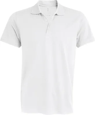 Produktbild von Kariban Herren Polo-Shirt Polohemd Poloshirt Polo Arbeit Freizeit Shirt, Größe:XL, Farbe:Weiß