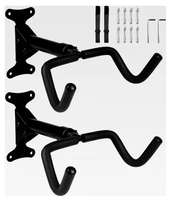 Produktbild von 2 Stück Fahrrad Wandhalterung - Wandhalterung für Fahrräder - Rennrad Wandhalterung, bis 30 kg, 360° drehbar, 8 mm EVA-Schaum Schutz für Rahmen, teleskopierbar, 90° klappbar, geeignet für Rennräder und MTB
