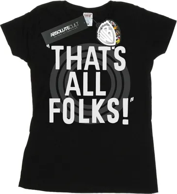 Produktbild von Looney Tunes - "That's All Folks" T-Shirt für Damen BI26578 (M) (Schwarz)