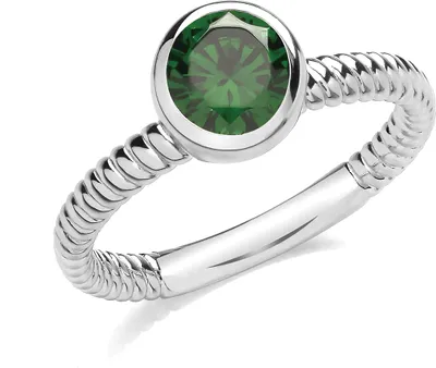 Produktbild von Edler 925 Sterling Silber (Rhodiniert) Damen - Solitärring mit Zirkonia, 51 (16.2); TRS33212RSL