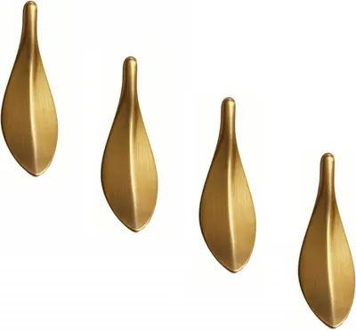 Produktbild von 4 Möbelgriffe aus Zinklegierung, Küchenschrankgriffe, Blattgoldgriffe, goldene Möbelknöpfe