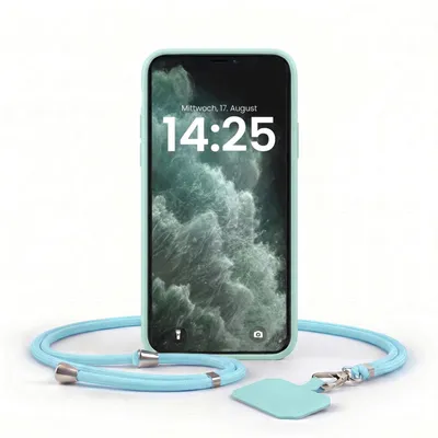 Produktbild von Handyhülle für Apple iPhone 11 Pro mit Handykette Band Kordel Hülle Case Schutzhülle Hellblau