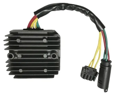 Productafbeelding van Spanningsregelaar - Gelijkrichter - Geschikt voor Motorfiets - Zwart - Korte en Lange Kabel - Onderdelenummer 61312346550 - Ideaal voor B...