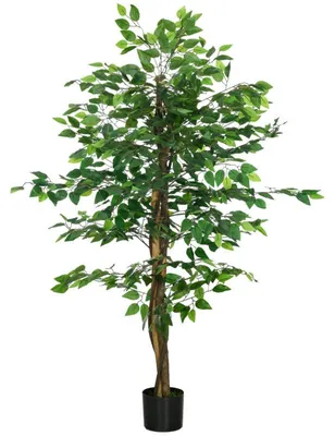 Obrázek produktu pro Umělá fíkovník, výška 150 cm, včetně květináče | Barva: zelená