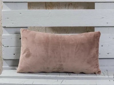 Produktbild von Pad Kissen SMOOTH Beige Braun Kissenhülle 25x50 samt Kissenbezug Pad Concept