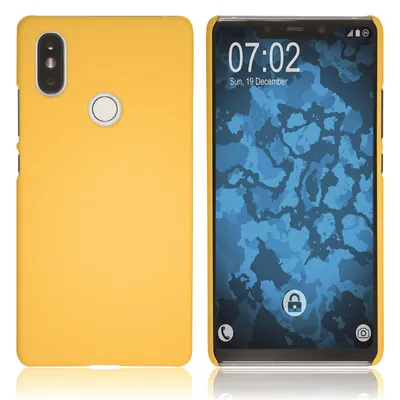 Produktbild von PhoneNatic Case kompatibel mit Xiaomi Mi 8 SE - Hülle gelb gummiert Hard-case Cover