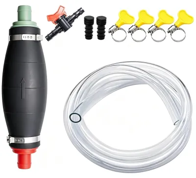 Productafbeelding van Handpomp voor auto, handmatige brandstofpomp met 3 m slang voor benzine, water en olie