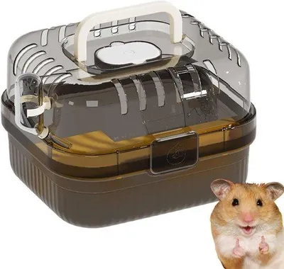 Productafbeelding van Kleine Dierentransportbox - Hamster Reiskooi - Huisdier Vervoeren - Uitstekende Ventilatie - 25x22x19 cm - Niet gespecificeerd