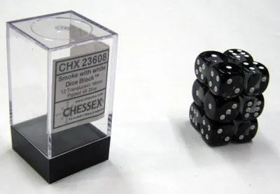 Produktbild von Chessex 23608, Würfelsatz, Schwarz, Weiß, Unisex, Deutschland, 16 mm, 16 mm