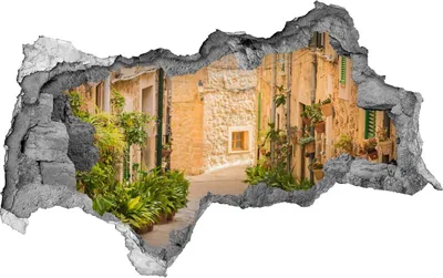 Produktbild von Selbstklebender Loch-3D-Aufkleber 95x73 cm historische Straße