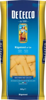Produktbild von 10x Pasta De Cecco 100% Italienisch Rigatoni n. 24 Nudeln 500g