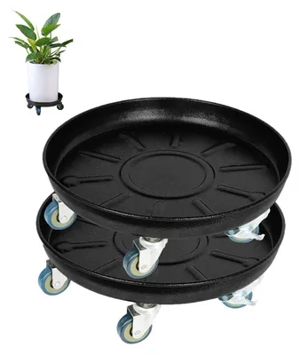 Produktbild von Set von 2 Rollenden Pflanzenrollern mit Rädern