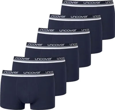 Produktbild von UNCOVER by SCHIESSER Herren Shorts 6er Pack - Serie "Uncover", Unterhose Dunkelblau L