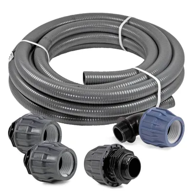 Produktbild von Poolanschluss-SET 25m Poolflex PVC Druckschlauch Ø 50mm + Fittinge