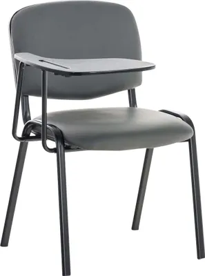 Produktbild von CLP Stuhl Ken mit Klapptisch Kunstleder mit gepolsterter Sitzfläche grau
