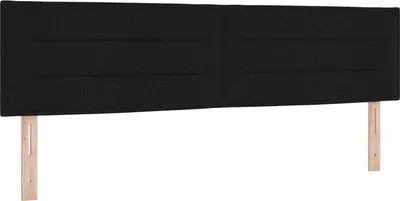 Produktbild von Möbel Kopfteil Linien Design Schwarz 180 cm Stoff - Kopfteile 42007029