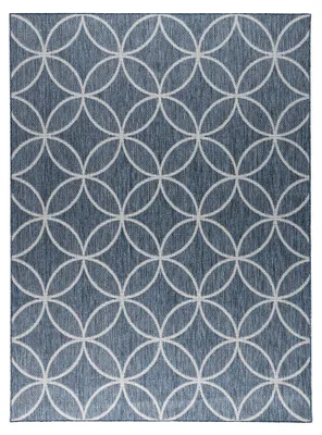Produktbild von Geometrischer Outdoor-Teppich – Faro Ripple Blue