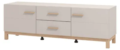 Produktbild von Paduli - TV-Lowboard, 154x42x51h cm Beige, 2 Schubladen