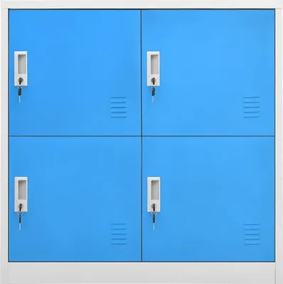 Produktbild von vidaXL Schließfachschrank Hellgrau und Blau 90x45x92,5 cm Stahl