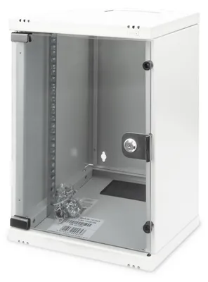 Zdjęcie produktu dla Digitus Obudowa naścienna 254 mm (10") - 312x300 mm (szer. x głęb.), Do zawieszenia na ścianę, Wewnętrzna, Stal, IP20, 312 mm, 300 mm