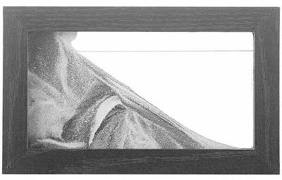 Image de Tableau de sable noir et blanc 20 x 12 cm avec cadre en bois